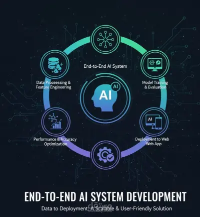 تطوير تطبيق ذكاء اصطناعي متكامل من تحليل البيانات إلى النشر (End-to-End AI System)