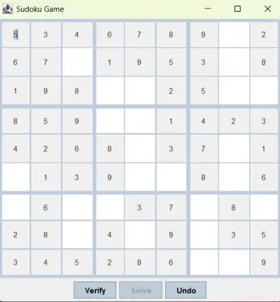 Sudoku Verification Game