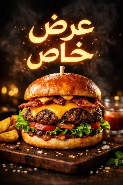 تصميم فيديو قصير إعلاني لمطعم وجبات سريعة