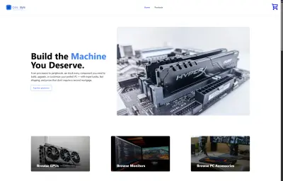 متجر إلكتروني لبيع قطع ومكونات الكمبيوتر