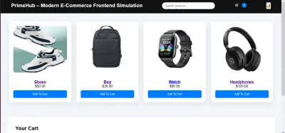 PrimeHub – Modern E-Commerce Frontend Simulation