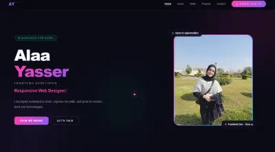 سأصمم لك موقع بورتفوليو شخصي احترافي باستخدام React