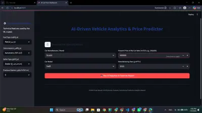 نظام ذكي للتنبؤ بأسعار السيارات وتطبيق تفاعلي | Car Price Predictor & ML App