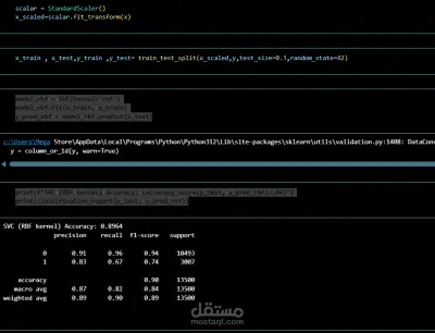 التنبؤ بحالة القروض باستخدام خوارزمية SVM وتحليل بيانات المقترضين