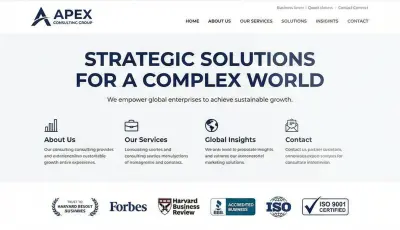 تصميم موقع شركة استشارات إدارية احترافي