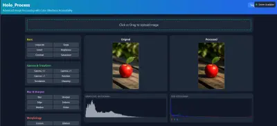 تطبيق ويب متقدم لمعالجة الصور (Holo_Process)