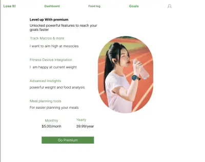 Lose It – إعادة تصميم تطبيق وتتبع الصحة (UI/UX Case Study)