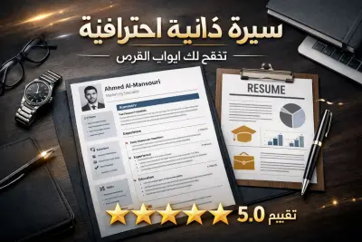 “كتابة وتصميم سيرة ذاتية احترافية تفتح لك أبواب الفرص”