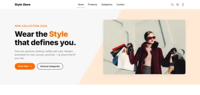 Responsive Front-End Clothes Store Website