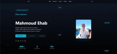 Portfolio شخصي تفاعلي للمصممين والمطورين