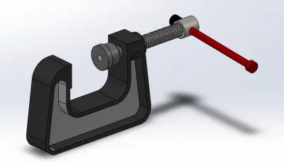 تصميم (3d) :- زرجينة (G-clamp)