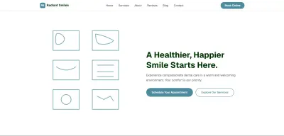 صورة العمل تصميم وتطوير Templet صفحة هبوط (Landing Page) لعيادة أسنان Radiant SMI