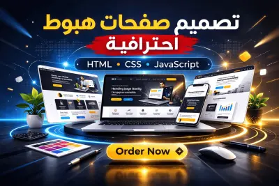 تصميم صفحة هبوط landing page جذابة و احترافية