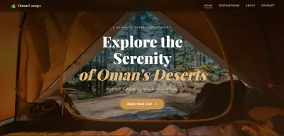 Modern & Responsive Camping Reservation Website (Oman Tourism)