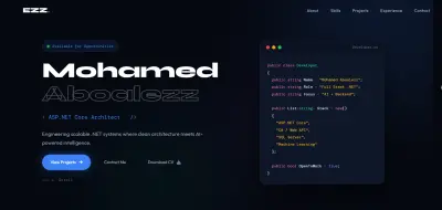 موقع شخصي (Portfolio)