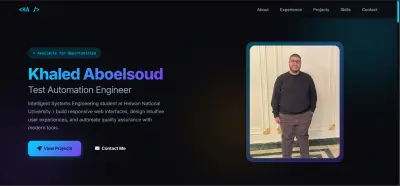 تصميم وتطوير Portfolio Website احترافي ياستخدام html,css