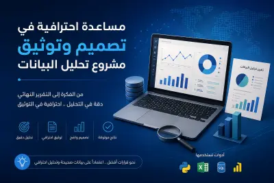 مساعدة احترافية في تصميم وتوثيق مشروع تحليل البيانات