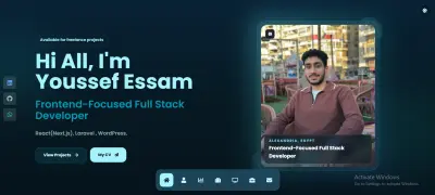 خدمة تصميم وتطوير Portfolio Website باستخدام React & Tailwind CSS