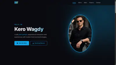 معرض أعمال احترافي (Personal Portfolio) لمطور واجهات أمامية