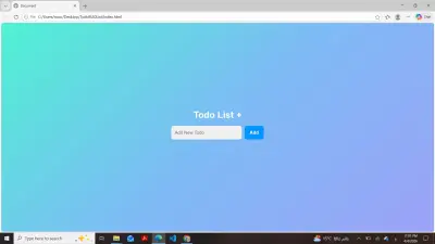 تطوير واجهة مستخدم لتطبيق قائمة مهام تفاعلي (Interactive Todo List App Webpage)