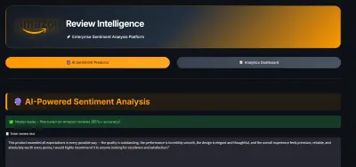 Amazon Reviews Sentiment Analysis Dashboard باستخدام الذكاء الاصطناعي