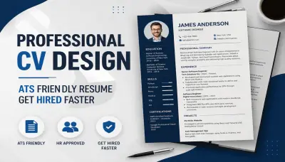 تصميم CV احترافي متوافق مع ATS باللغة العربية أو الإنجليزية