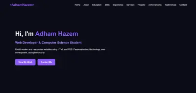Portfolio Website بـ HTML و CSS