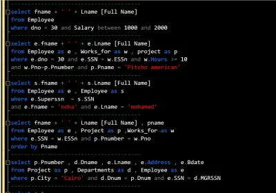 كتابة SQL Queries لDatabase