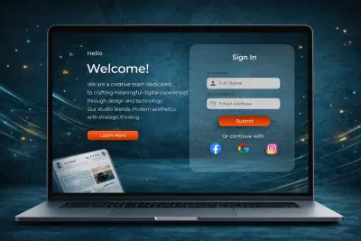 تصميم ui ux for landing page
