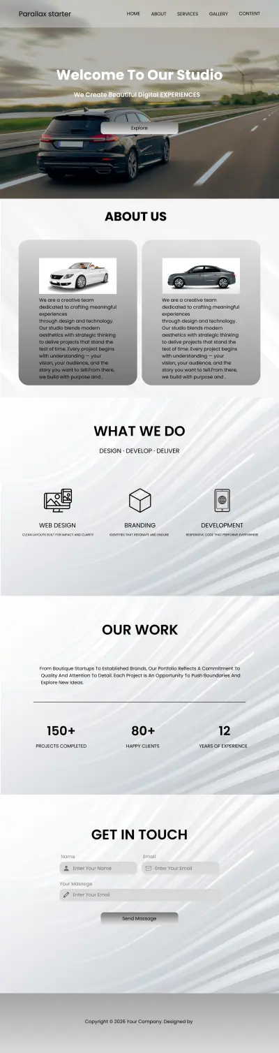 تصميم ui ux for landing page