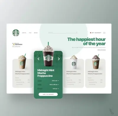 واجهة مستخدم تفاعلية لمتجر منتجات غذائية ومشروبات (Responsive Food & Drinks Store UI)