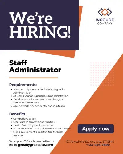 poster for hiring