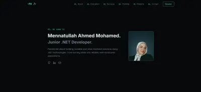 Portfolio احترافي يعكس مهاراتك وخبراتك بشكل منظم وجذاب.