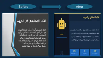 إنشاء عروض PowerPoint احترافية مع رسوم بيانية وأنيميشن