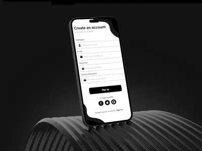 تصميم شاشات تسجيل الدخول وإنشاء حساب احترافية (UI/UX)