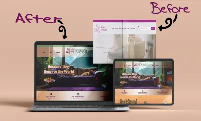 اعادة تصميم واجهة الصفحة الرئيسية لموقع pj-pet-store