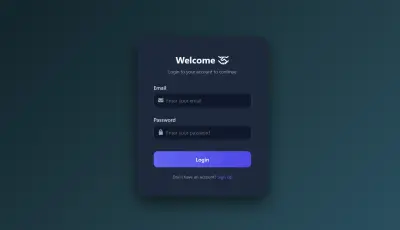 Responsive Login Form with Validation using HTML, CSS & JavaScript