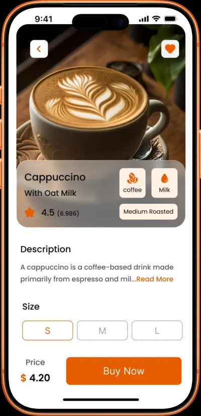 تصميم تطبيق لطلب القهوة