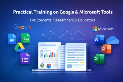 تدريب عملي على أدوات Google وMicrosoft للطلاب والباحثين والمعلمين
