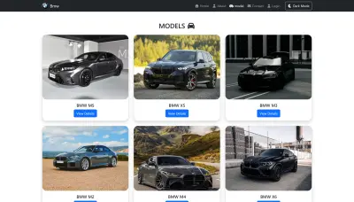 تصميم وتطوير موقع سيارات تفاعلي لعلامة BMW باستخدام تقنيات الويب الأساسية
