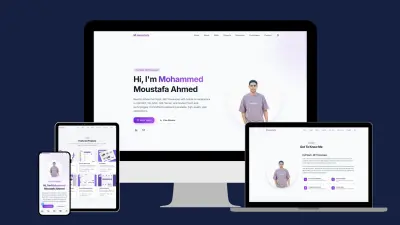 موقع شخصي احترافي مع معرض أعمال تفاعلي باستخدام JavaScript و Html و CSS