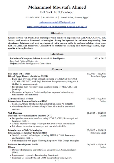 كتابة وتصميم سيرة ذاتية بشكل احترافي وبصياغة قوية وجذابة تضمن لك فرصة أعلى للقبول