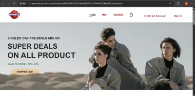 واجهة المستخدم للموقع الإلكتروني