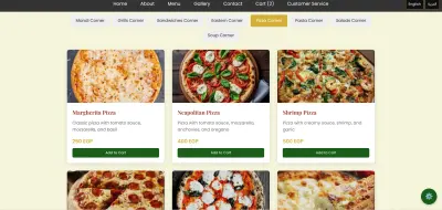 تطوير موقع إلكتروني ثابت (  Front end Website) لمطعم مندي - تصميم جاهز للبرمجة (HTML/CSS/JS)