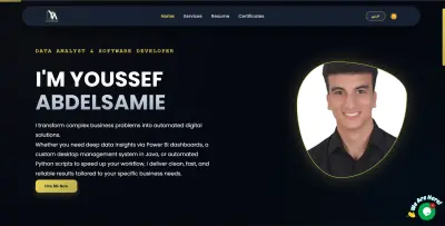 تصميم وتطوير موقع معرض أعمال شخصي (Portfolio) احترافي