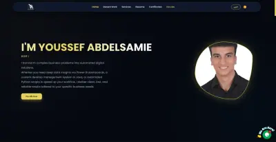 تصميم وتطوير موقع معرض أعمال شخصي (Portfolio) احترافي