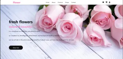 تصميم موقع ويب متكامل لمتجر زهور