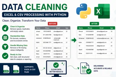 تطوير أدوات معالجة البيانات والأتمتة (Data Processing & Automation Tools)