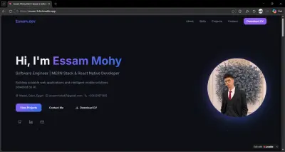 تصميم وتطوير Portfolio احترافي لمطور Front-End