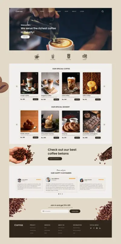 Coffee Shop Website